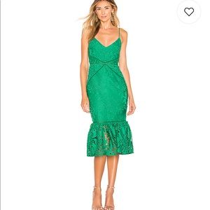 Lovers + Friends green dress